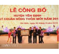 Huyện đầu tiên của Thanh Hóa đạt chuẩn nông thôn mới
