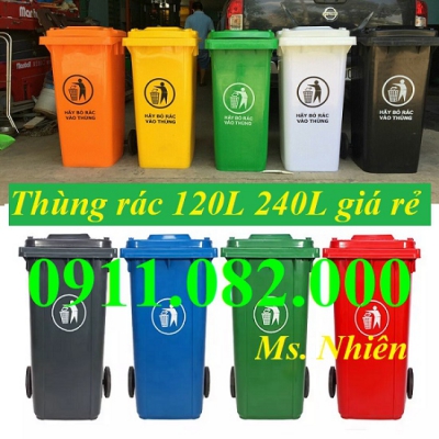 Cung cấp thùng rác 120L 240L 660L giá- Thùng rác ngoài trời giá rẻ- lh 0911082000