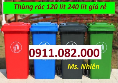 Thùng rác màu xanh giá rẻ- lh 0911082000 tư vấn thùng rác 120L 240L 660L giá rẻ sỉ lẻ