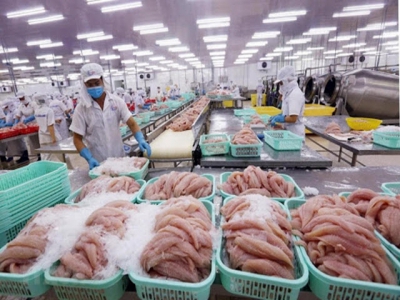 Total seafood output in the first four months increase by 0.4% from last year