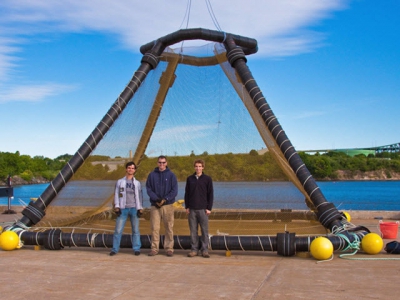 Marine aquaculture with copper alloy nets